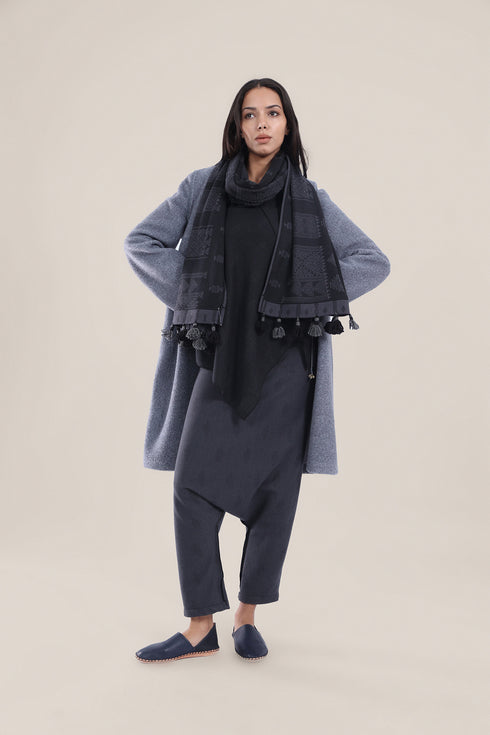 Jacquard harem pants