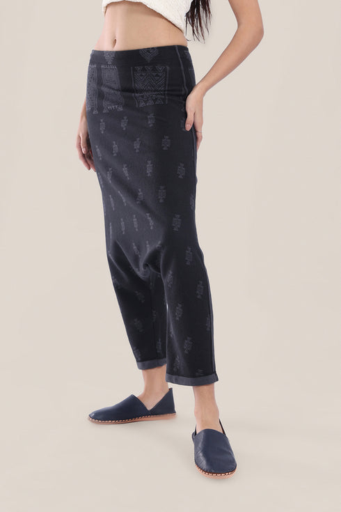 Jacquard harem pants