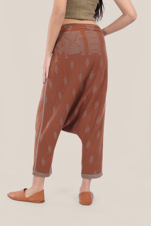 Jacquard harem pants