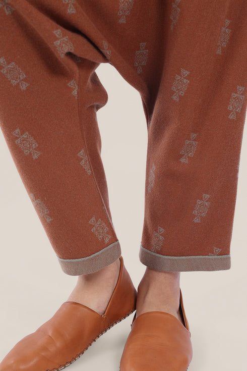 Jacquard harem pants