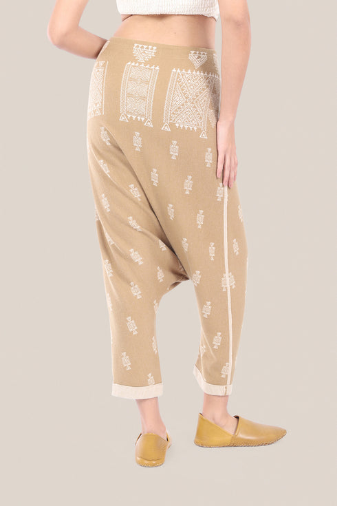 Jacquard harem pants
