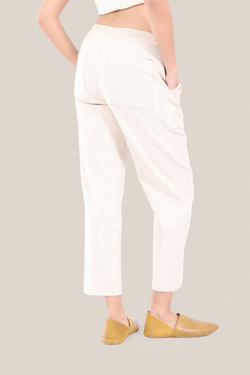 Linen cotton blend pants