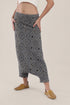 Harem pants in quilted printed cotton blend