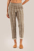 Striped jacquard pants with narrow-bottom
