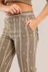 Striped jacquard pants with narrow-bottom
