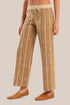 Straight-leg striped jacquard pants