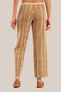 Straight-leg striped jacquard pants