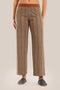 Straight-leg striped jacquard pants