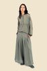 Extra wide leg pants in linen