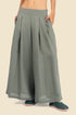 Extra wide leg pants in linen