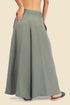 Extra wide leg pants in linen