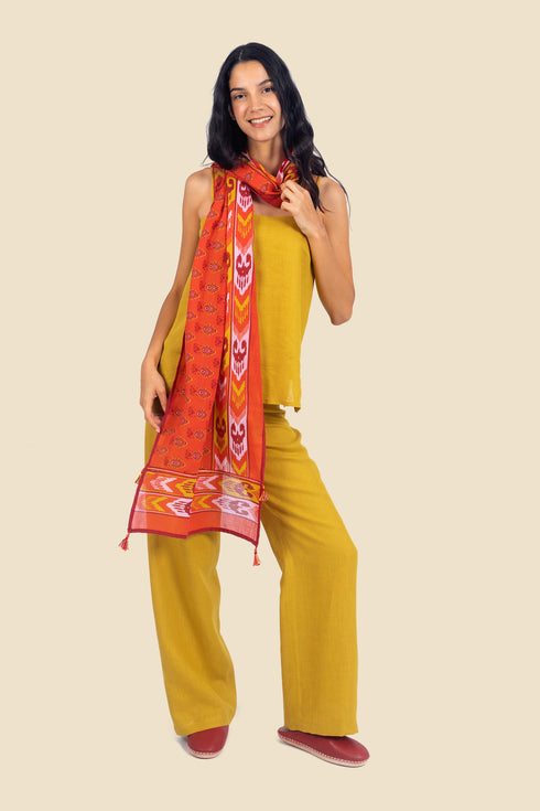 Wide leg pants in linen