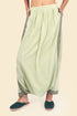 Embroidery harem pants in cotton gauze