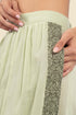 Embroidery harem pants in cotton gauze