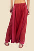 Embroidery harem pants in cotton gauze