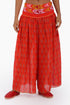 Super wide leg pants in printed cotton gauze with pockets