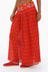 Super wide leg pants in printed cotton gauze with pockets