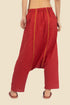 Harem pants in cotton with embroidered waistline