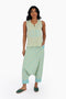 Harem pants in printed cotton with one side pocket