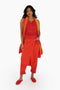 Harem pants in printed Egyptian cotton with one side pocket