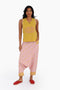Harem pants in printed Egyptian cotton with one side pocket