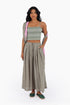 Wide leg pants in printed cotton gauze with pockets