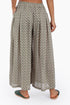 Wide leg pants in printed cotton gauze with pockets