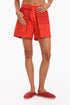 Shorts in printed cotton with front flaps