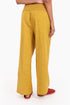 Wide leg pants in cotton with two front patch pockets
