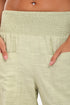 Wide leg pants in cotton with two front patch pockets