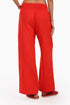 Wide leg pants in cotton with two front patch pockets