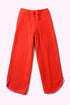 Pants in cashmere blend with elastic waistband