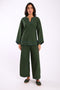 Pants in cashmere blend with elastic waistband