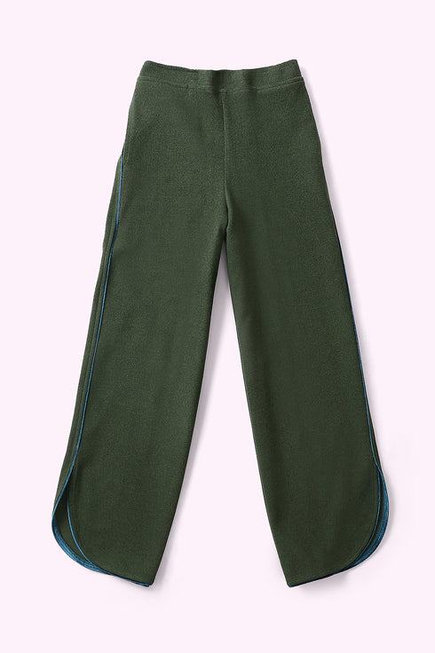 Pants in cashmere blend with elastic waistband