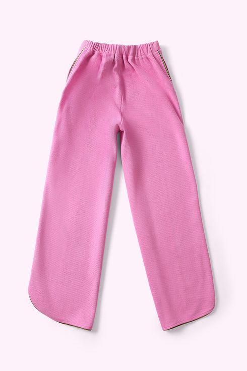 Pants in cashmere blend with elastic waistband