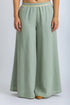 Lined Wide Leg pants in linen with elastic waistband