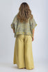 Lined Wide Leg pants in linen with elastic waistband