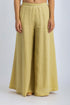 Lined Wide Leg pants in linen with elastic waistband