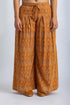 Printed Cotton Wide Leg Pants with Drawstring Waist