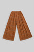 Printed Cotton Wide Leg Pants with Drawstring Waist