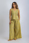 Printed Egyptian cotton wide leg pants