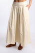 Refined linen cotton wide leg pants