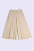 Refined linen cotton wide leg pants