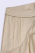 Refined linen cotton wide leg pants