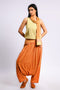 Harem pants in printed Egyptian cotton voile with patch pocket