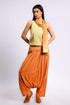 Harem pants in printed Egyptian cotton voile with patch pocket