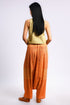 Harem pants in printed Egyptian cotton voile with patch pocket