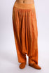 Harem pants in printed Egyptian cotton voile with patch pocket
