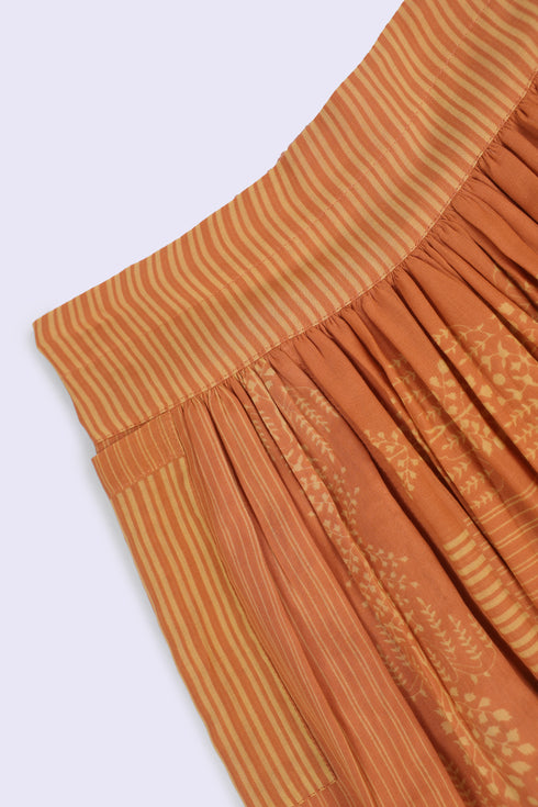 Harem pants in printed Egyptian cotton voile with patch pocket