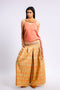 Wide leg pants in printed Egyptian cotton